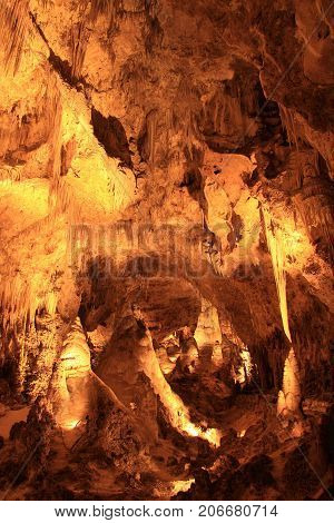 Geologic Formations in the Big Room section of Carlsbad Caverns, Carlsbad Caverns National Park, New Mexico