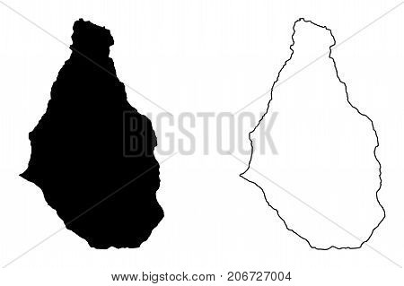 Montserrat island map vector illustration , scribble sketch Montserrat