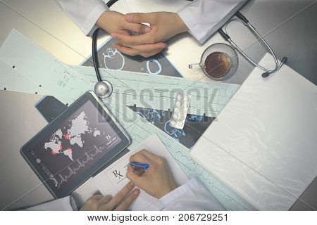 Medical Discussion Of Two Doctors. Brain Storming Process