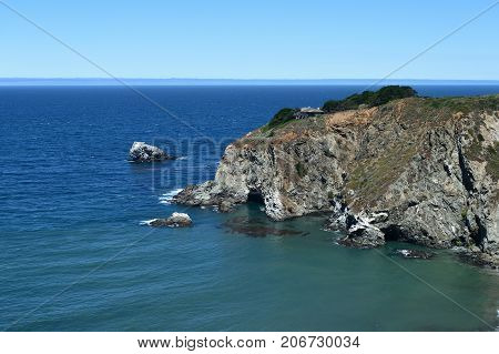 Seascapes Along The California State Route One, California, Usa