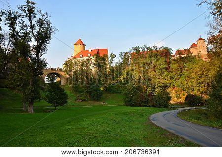 Beautiful Gothic Castle Veveri. The City Of Brno At The Brno Dam. South Moravia - Czech Republic - C