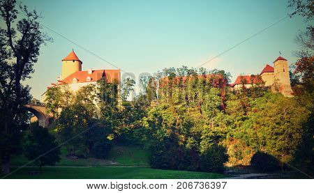 Beautiful Gothic Castle Veveri. The City Of Brno At The Brno Dam. South Moravia - Czech Republic - C