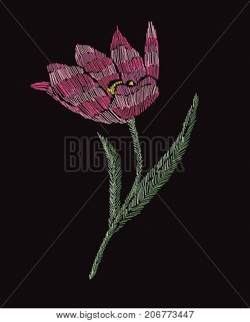 Decorative Embroidered Flower