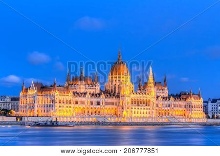 Hungarian Parliament Building In Budapest