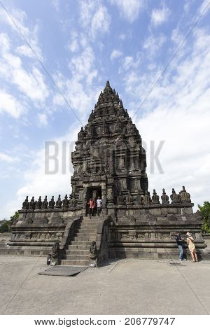 Tourists Visiting Prambanan Temple