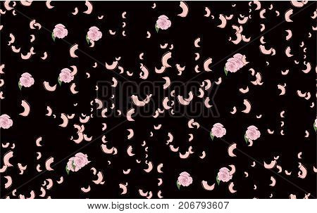 Seamless floral background with bouquets of roses. Vintage pattern for wallpaper fabric digital paper etc. Shabby chic style pattern.
