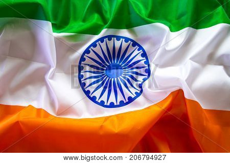 The Flag Of India. The place to advertise template.The view from the top.