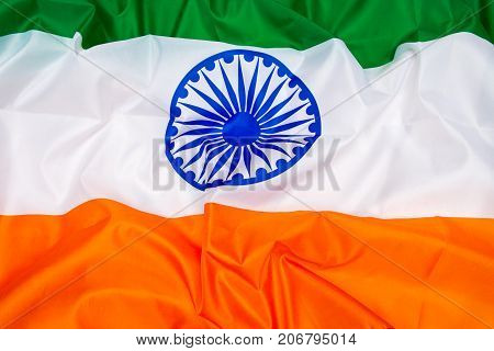 The Flag Of The Republic Of India. The place to advertise template.The view from the top.