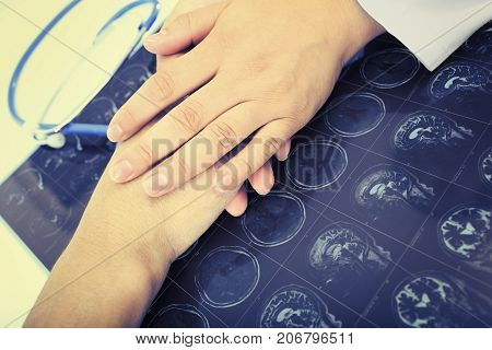 Doctor let the patient know about diagnosis.