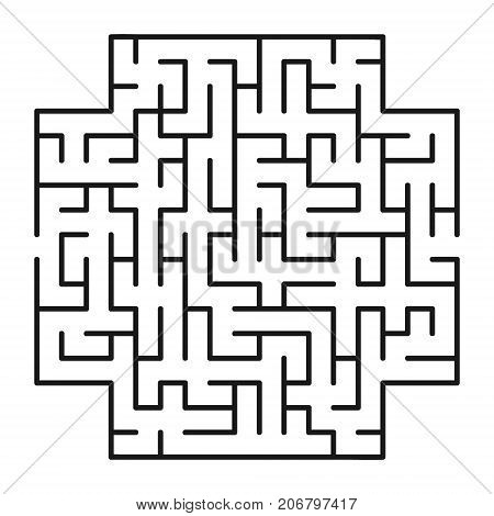 Abstract maze / labyrinth with entry and exit. Vector labyrinth 196.