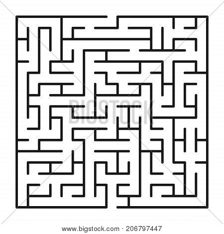 Abstract maze / labyrinth with entry and exit. Vector labyrinth 198.