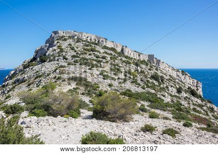 The Calanque de Morgiou one of the biggest calanques located between Marseille and Cassis France