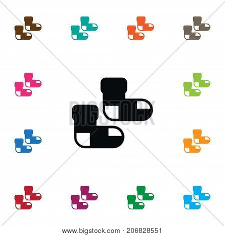 Toe Vector Element Can Be Used For Stripy, Toe, Half-Hose Design Concept.  Isolated Half-Hose Icon.