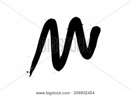 Abstract black watercolor paint splash background. black watercolor splash isolated on white