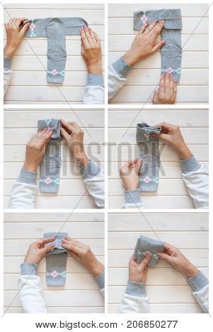 Clothes Storage. Order In The Closet. Folding Socks. Master Class.