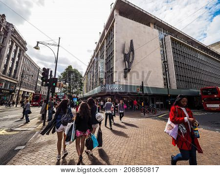 People In Oxford Street In London, Hdr