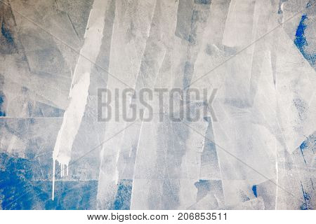 Home repairs. Painting the wall in blue