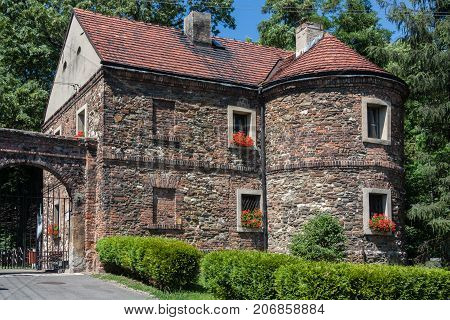 Castle in Toszek - brick building from the beginning of the 15th century. The present headquarters of the Toszeckich cultural institutions.