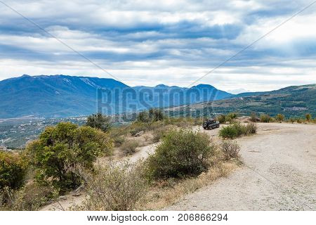 Jeep On Tour In The Valley Of Ghosts In Crimea