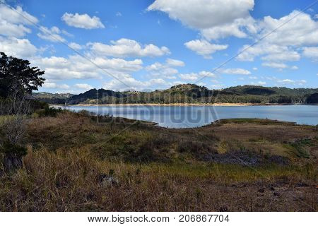 Scenic Landscape On The Lake Baroon In Australia