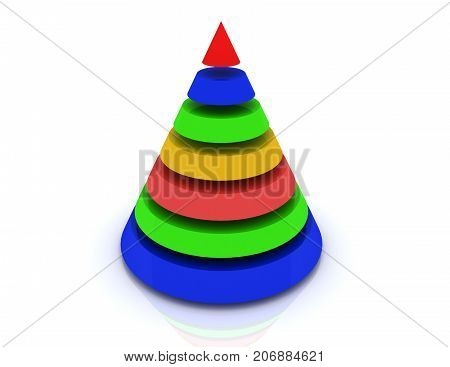 abstract colorful conce . 3d rendered illustration