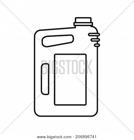 Canister of gasoline icon. Black outline illustration of Canister of gasoline vector icon for web isolated on white background
