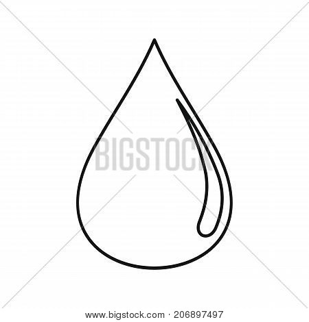 Oil drop icon. Black outline illustration of Oil drop vector icon for web isolated on white background