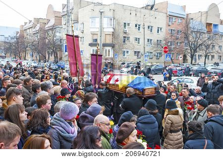KIEV (KYIV) UKRAINE -March 22 2016:The funeral of Ukrainian journalist Georgiy Gongadze