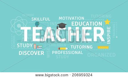 Teacher concept illustration. Idea of education, knowledge and team.