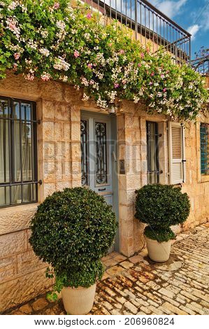 old house in Yemin Moshe district, Jerusalem, Israelin 
