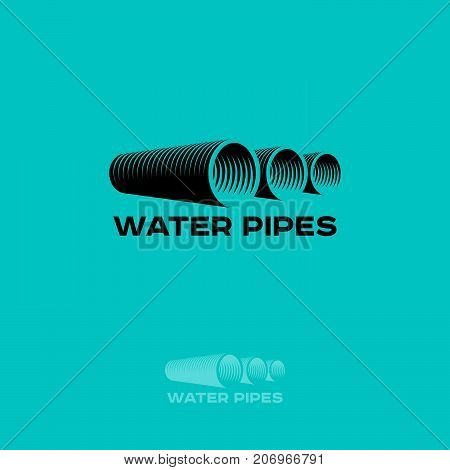 Pipes Logo & Branding Identity. Corporate vector logo design template Isolated on an azure background.