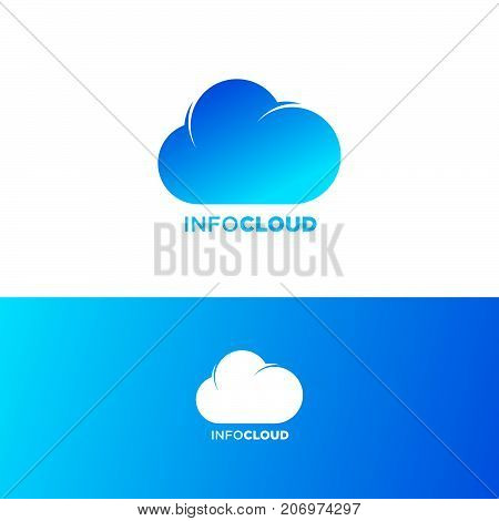 Cloud  logo. Cloud storage emblems.Communication or network icon.