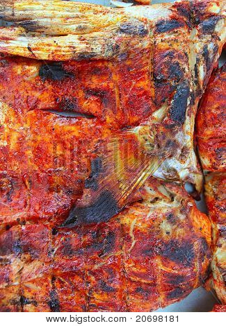 grillet ravfisk fisk achiote tikinchick sauce mayaernes opskrift Mexico