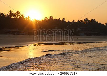 Rocky Arambol. Palolem beach in Goa India