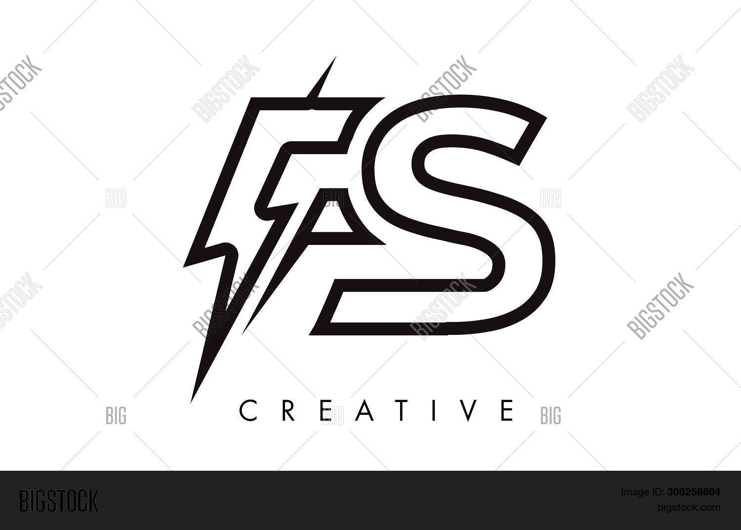 Fs Letter Logo Design Vector & Photo (Free Trial) | Bigstock