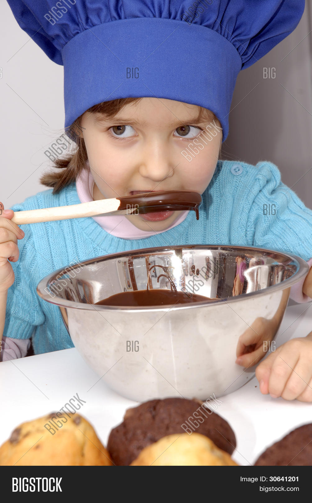 Little Girl Cooking Image & Photo (Free Trial) Bigstock
