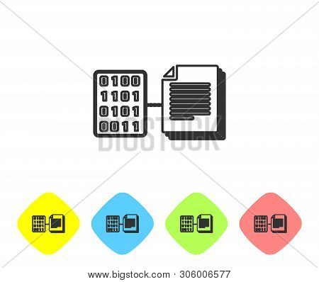 Grey Smart Contract Line Icon On White Background. Blockchain Technology, Cryptocurrency Mining, Bit