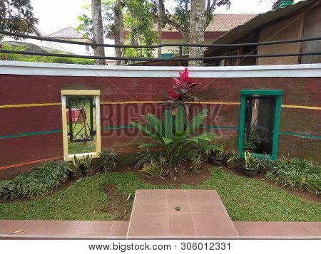 The Beautiful View Of Building In The Yard