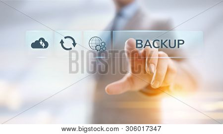 Backup Software Application Database Internet Technology Concept.
