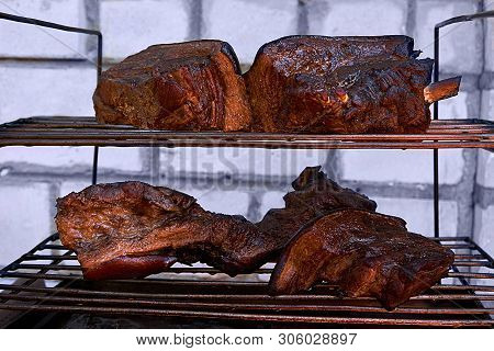 Smoked Rib Lard Just Taken Out Of The Smokehouse