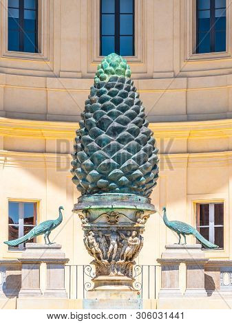 Bronze Pine Cone, Italian: Fontana Della Pigna, At Courtyard Of The Pigna Of Vatican Museums, Vatica