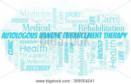 Autologous Immune Enhancement Therapy Word Cloud. Wordcloud Made With Text Only.