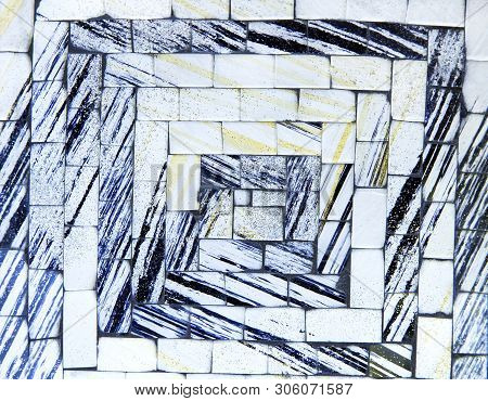 Decorative Marble Tiles Ornament Close Up As Background
