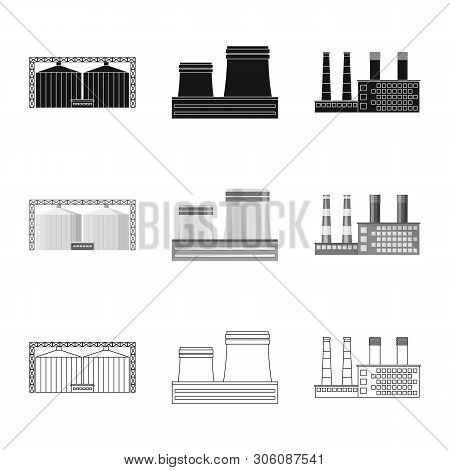 Vector Design Of Production And Structure Icon. Set Of Production And Technology Vector Icon For Sto