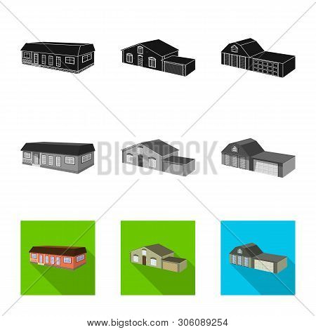 Vector Illustration Of Facade And Housing Icon. Set Of Facade And Infrastructure Vector Icon For Sto