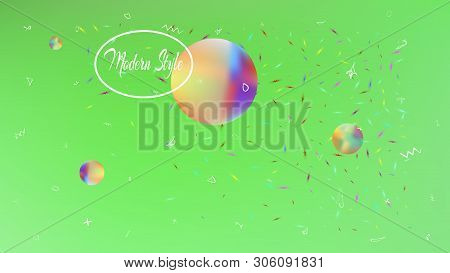 Clear Space Fantasy. Background Texture, Smoot. Funny Colorific Illustration.  Lime Colored Backgrou