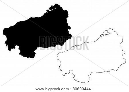 Esmeraldas Province (republic Of Ecuador, Provinces Of Ecuador) Map Vector Illustration, Scribble Sk