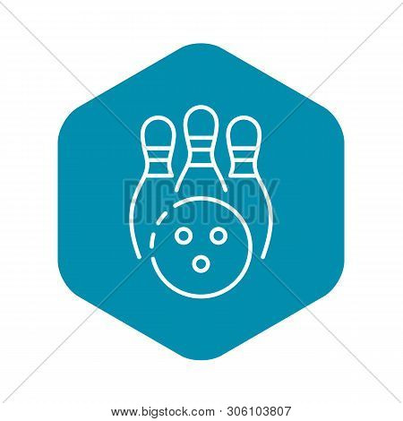 Bowling Kegling Icon. Outline Bowling Kegling Vector Icon For Web Design Isolated On White Backgroun