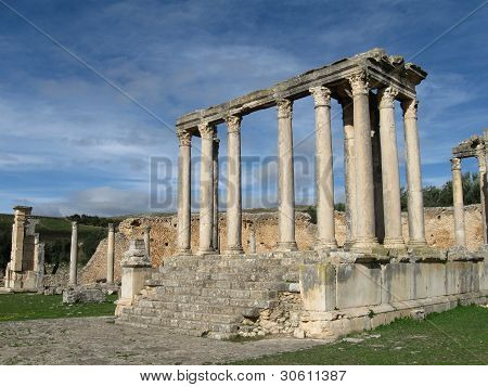 Ruins Of Dougga - Ruins of Ancient Roman City Dougga in Tunisia