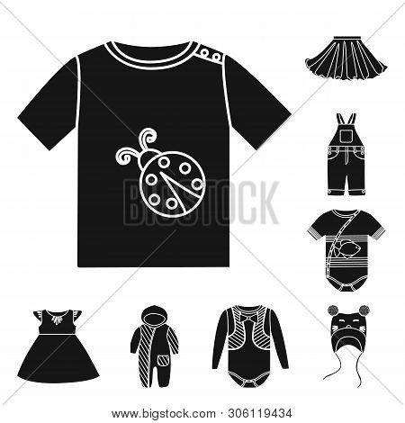 Vector Illustration Of Little And Cotton Icon. Set Of Little And Kid Vector Icon For Stock.